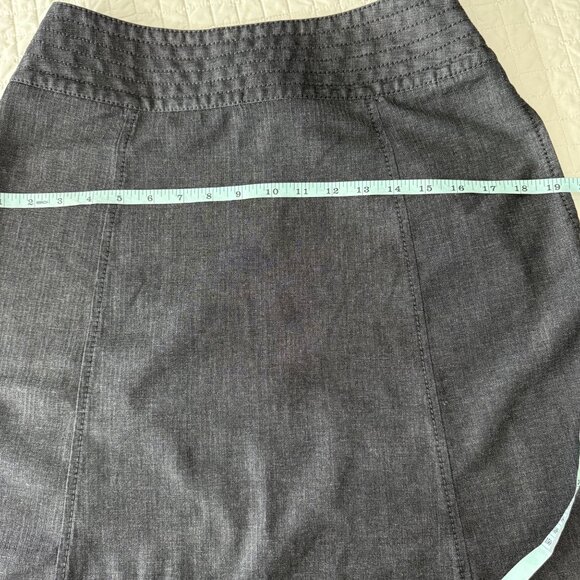 J. Jill Stretch A-Line Skirt Size 6 Gray Polyester Viscose Blend - Picture 8 of 9